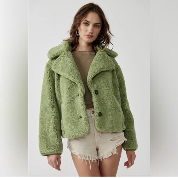 NWT NEW Free People Joplin Faux Teddy Jacket - Picture 2 of 13